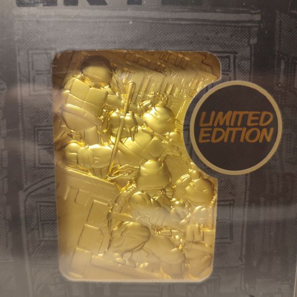 Teenage Mutant Ninja Turtles Metal Card 24k Gold Plated Ingot Official Product - Picture 4 of 5